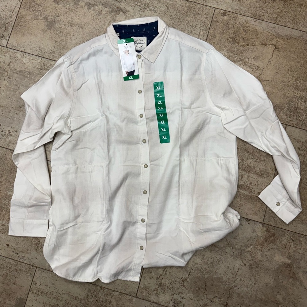 Jachs Girlfriend Women's Cozy snap down Flannel Shirt, Pockets White XL - Picture 5 of 10